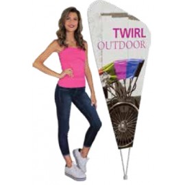 Twirl Outdoor Sign with Logo  Twirl Outdoor Sign with Logo