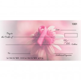 Custom Cancer Awareness Big Checks with Logo