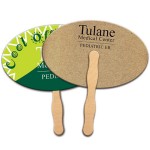 Logo Branded Oval Recycled Hand Fan