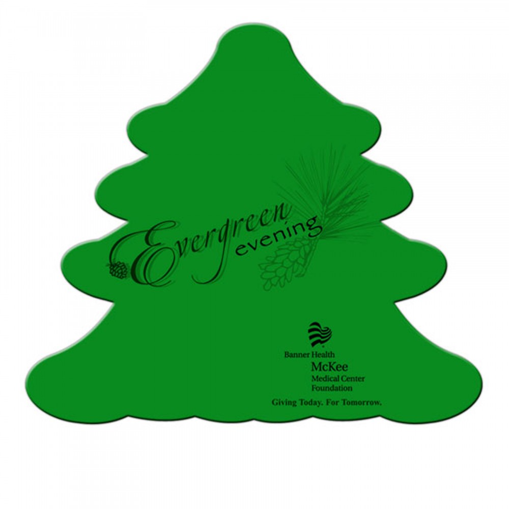 Evergreen Tree Hand Fan Without Stick Logo Branded Evergreen Tree Hand Fan Without Stick Logo Branded