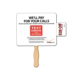 Personalized Rectangle Coupon Hand Fan