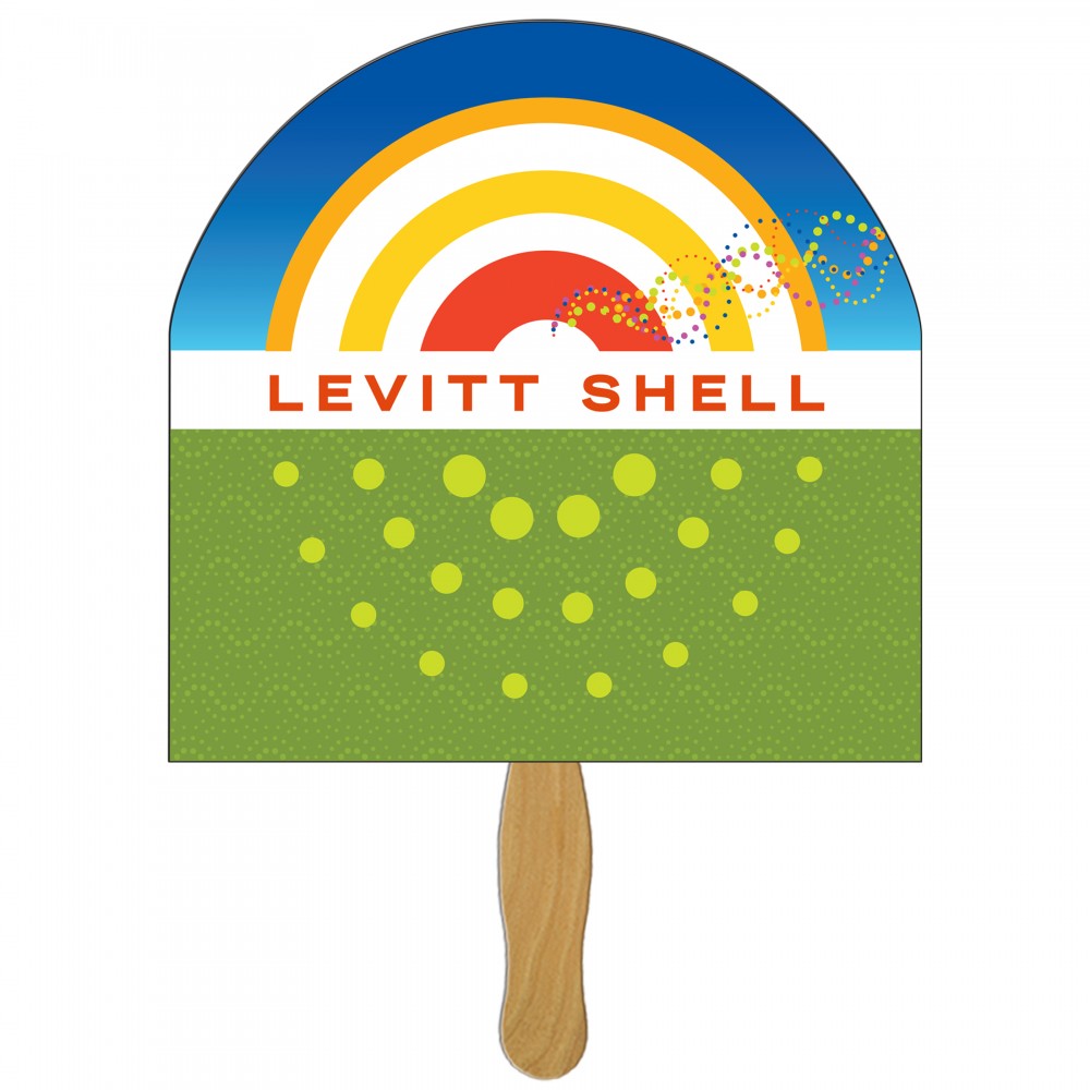 Custom Printed Half Moon Fast Hand Fan (1 Side) 1 Day Custom Printed Half Moon Fast Hand Fan (1 Side) 1 Day