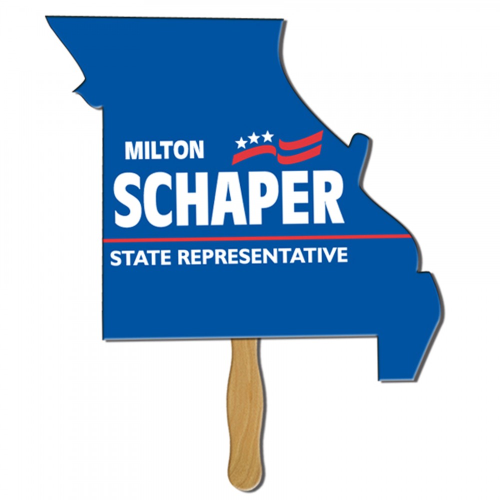 Custom Printed Missouri State Fast Hand Fan (1 Side) 1 Day Custom Printed Missouri State Fast Hand Fan (1 Side) 1 Day