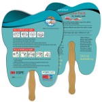 Tooth Fast Hand Fan (2 Sides) 1 Day Custom Printed