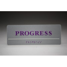Custom Printed 3" x 8" - Fully Customizable Metal ADA Compliant Signs - Laser Engraved - USA-Made