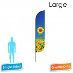 13' Feather Flag - Single Sided (Print Only) with Logo