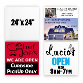 24" x 24" Full Color Corrugated Plastic Signs with Logo  24" x 24" Full Color Corrugated Plastic Signs with Logo