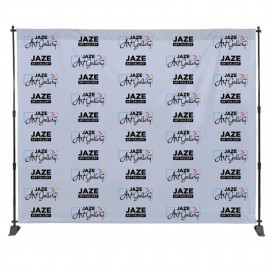 8ft X 10ft Step & Repeat Fabric Banner with Logo