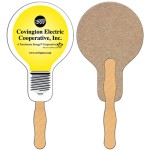 Custom Imprinted Balloon/Light Bulb Recycled Hand Fan