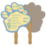Paw Recycled Hand Fan Logo Branded
