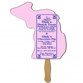 Logo Branded Michigan State Fast Hand Fan (1 Side) 1 Day