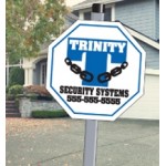 Logo Branded Octagon Security 4 Color Process Yard Sign (9"x 9")