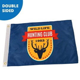 30" x 48" Custom Pole Flag - Double Sided FULL COLOR - Made in the USA with Logo  30" x 48" Custom Pole Flag - Double Sided FULL COLOR - Made in the USA with Logo