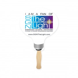 Full Color Lightbulb Shape Sandwich Fan with Logo