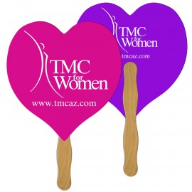 Logo Branded Heart Fast Hand Fan (2 Sides) 1 Day  Logo Branded Heart Fast Hand Fan (2 Sides) 1 Day