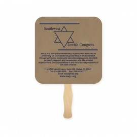 Customized Square Recycled Paper Hand Fan Single