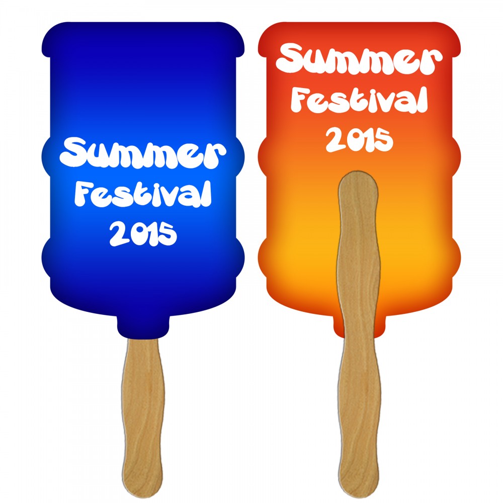 Logo Branded Water Cooler Fast Hand Fan (2 Sides) 1 Day Logo Branded Water Cooler Fast Hand Fan (2 Sides) 1 Day