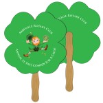 Clover Fast Hand Fan (2 Sides) 1 Day Logo Branded