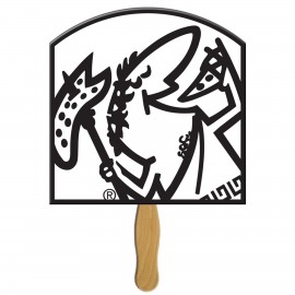 Arch Top Hand Fan with Logo  Arch Top Hand Fan with Logo