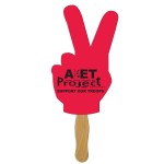 Custom Printed Peace Sign Fast Hand Fan (1 Side) 1 Day