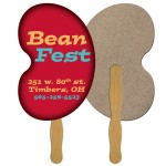 Bean Recycled Hand Fan Custom Imprinted