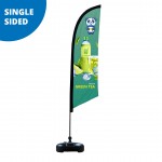 Custom Angle Flag 9' Premium Single-Sided With Water Base & Carry Bag (Small)