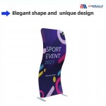 S Shape Fabric Banner Stand 1 Side with Logo