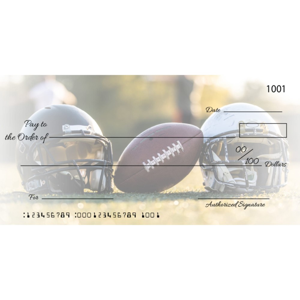 Custom Football Helmet Big Checks with Logo