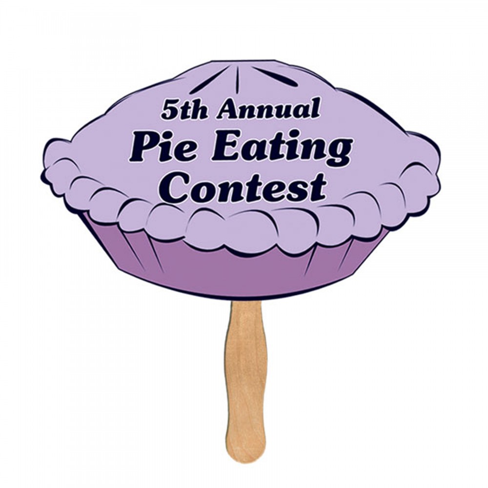 Logo Branded Pie Sandwiched Hand Fan Logo Branded Pie Sandwiched Hand Fan