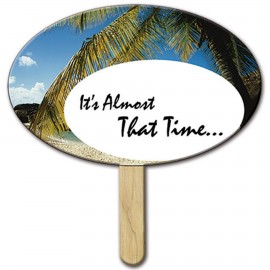 Custom Imprinted Oval Stock Shape Mini Fan