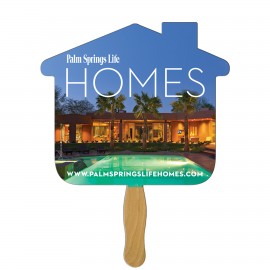 House Hand Fan Full Color (1 Side) with Logo