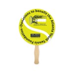 Round Shape Full Color Digital Two Sided Single Paper Hand Fan with Logo