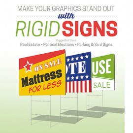 Promotional Corrugated Plastic Sign, 2 SIDES (12"Wx18"H)