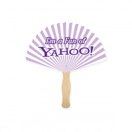 Promotional Lightweight Full Color Two Sided Single Paper Rd Triangle Shape Hand Fan  Promotional Lightweight Full Color Two Sided Single Paper Rd Triangle Shape Hand Fan