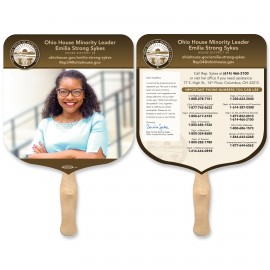 Full Color Elect Shape Sandwich Fan with Logo  Full Color Elect Shape Sandwich Fan with Logo