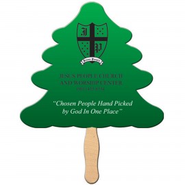 Customized Evergreen Tree Hand Fan
