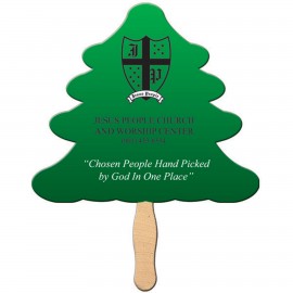 Customized Evergreen Tree Hand Fan  Customized Evergreen Tree Hand Fan