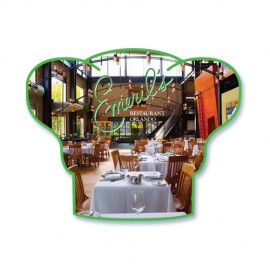 Logo Branded Chef Hat Paper Hand Fan W/out Stick  Logo Branded Chef Hat Paper Hand Fan W/out Stick