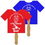 T-Shirt Fast Hand Fan (2 Sides) 1 Day Custom Imprinted