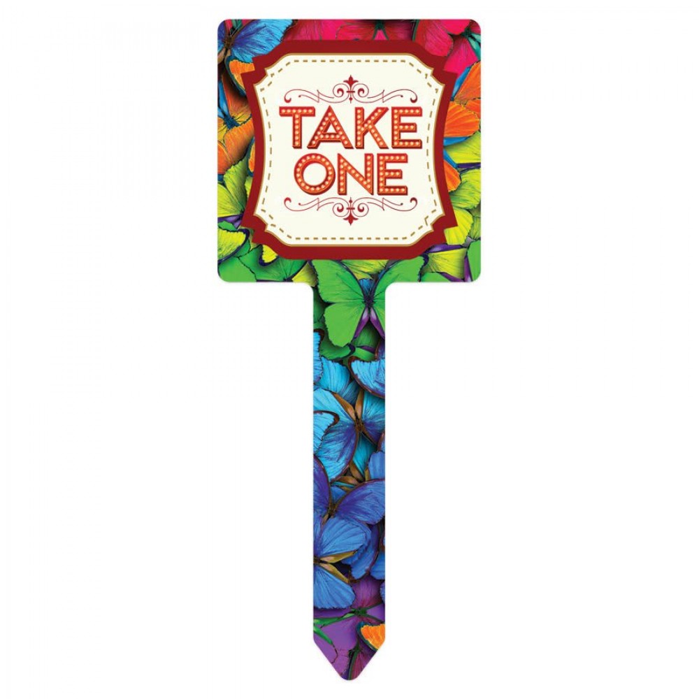 Promotional 2.75" x 7" Square Aluminum Garden Stake