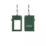 Custom Leather Lanyard Zipper Card Bag