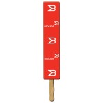 Long Rectangle 2 Sided Sandwiched Rally Hand Sign w/ 12" Wooden Handle Logo Branded