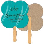 Logo Branded Clover Recycled Hand Fan