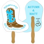 Custom Printed Boot Fast Hand Fan (2 Sides) 1 Day