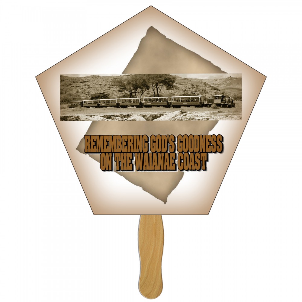 Custom Printed Church Fast Hand Fan (1 Side) 1 Day