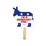 Personalized Democrat Donkey Shape Single Hand Fan