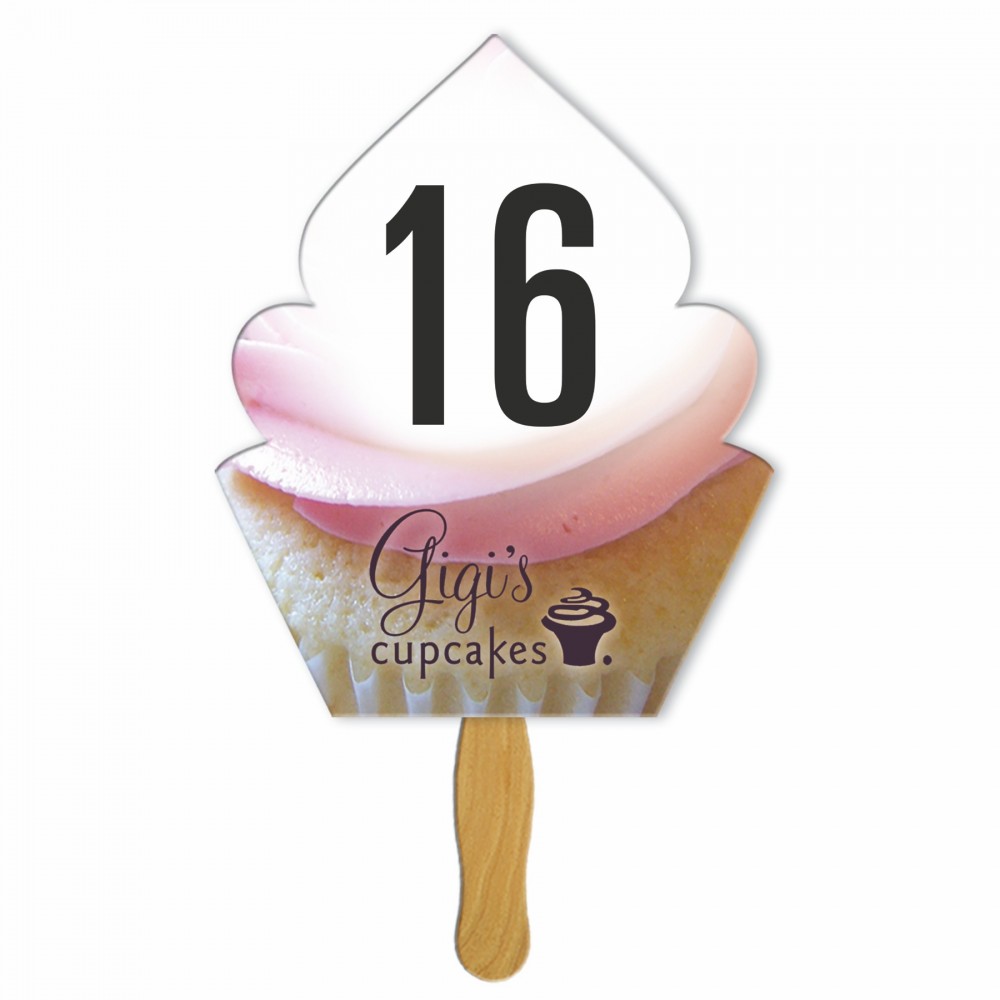 Cupcake Digital Auction Fan Custom Printed Cupcake Digital Auction Fan Custom Printed