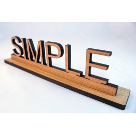 Personalized 2" x 8.5" - Hardwood Table Signs with Stand