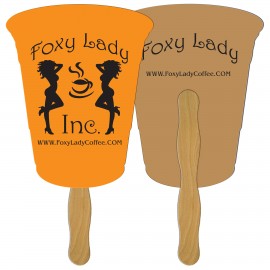 Logo Branded Cup Fast Hand Fan (2 Sides) 1 Day