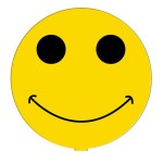 Custom Imprinted Smiley Face Paper Window Sign (Approximately 8"x8")